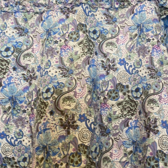 Rabbit Moon Blue Gray Floral Dress Size 4Y Excellent Condition - Picture 6 of 9